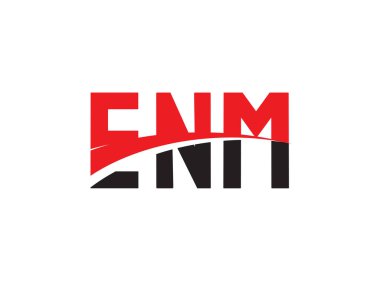 ENM ilk harf logo tasarım vektör şablonu. kurumsal iş kimliği için yaratıcı sembol.