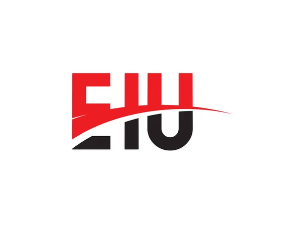 Eiu初期文字ロゴデザインベクトルテンプレート 企業アイデンティティの創造的なシンボル — ストックベクタ
