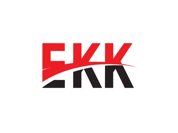 Ekk初期文字ロゴデザインベクトルテンプレート 企業アイデンティティの創造的なシンボル — ストックベクタ