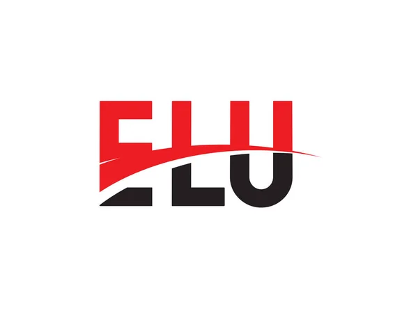 Elu Initial Letter Logo Design Vektor Template Kreatives Symbol Für — Stockvektor