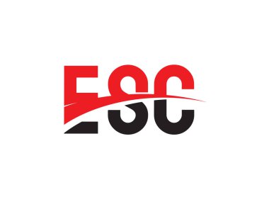 ESC ilk harf logo tasarım vektör şablonu. kurumsal iş kimliği için yaratıcı sembol.