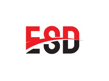 ESD ilk harf logo tasarım vektör şablonu. kurumsal iş kimliği için yaratıcı sembol.