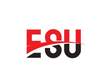 ESU ilk harf logo tasarım vektör şablonu. kurumsal iş kimliği için yaratıcı sembol.