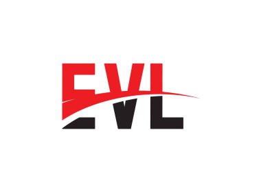 EVL ilk harf logo tasarım vektör şablonu. kurumsal iş kimliği için yaratıcı sembol.