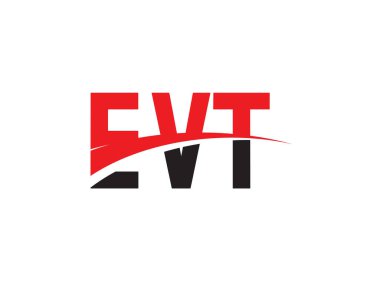 EVT ilk harf logo tasarım vektör şablonu. kurumsal iş kimliği için yaratıcı sembol.
