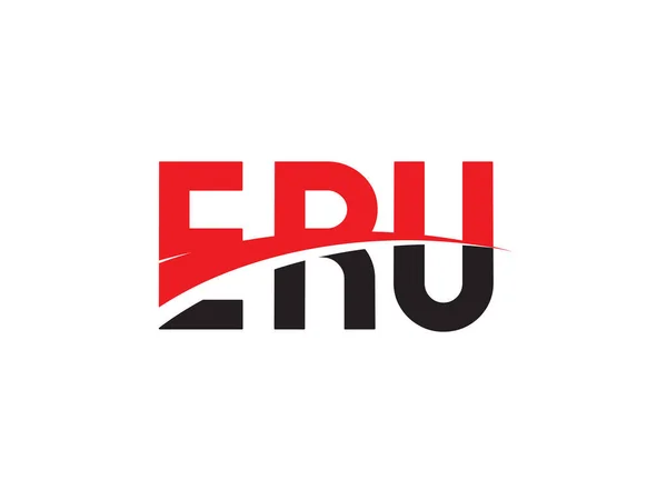 Eru頭文字ロゴデザインベクトルテンプレート 企業アイデンティティの創造的なシンボル — ストックベクタ