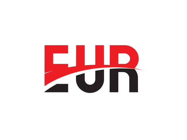 Eur Lettera Iniziale Logo Modello Vettoriale Progettazione Simbolo Creativo Della — Vettoriale Stock