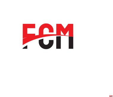 FCM ilk harf logo tasarım vektör şablonu. kurumsal iş kimliği için yaratıcı sembol.