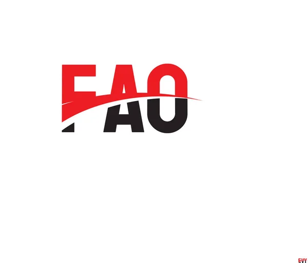 Πρότυπο Φορέα Σχεδιασμού Λογότυπου Αρχικού Γράμματος Fao Δημιουργικό Σύμβολο Εταιρικής — Διανυσματικό Αρχείο