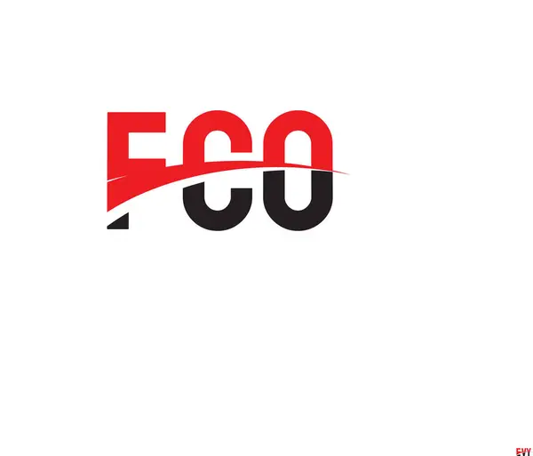 Początkowy Wzór Wektora Projektu Znaku Graficznego Fco Twórczy Symbol Tożsamości — Wektor stockowy