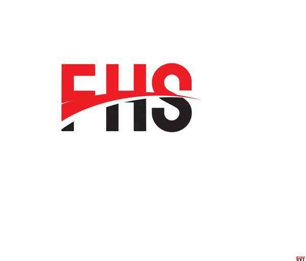 Πρότυπο Φορέα Σχεδιασμού Λογότυπου Αρχικού Γράμματος Fhs Δημιουργικό Σύμβολο Εταιρικής — Διανυσματικό Αρχείο