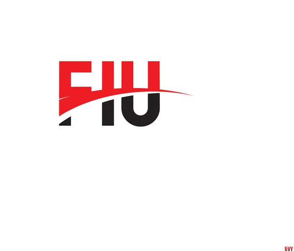 Fiuの頭文字ロゴデザインベクトルテンプレート 企業アイデンティティの創造的なシンボル — ストックベクタ