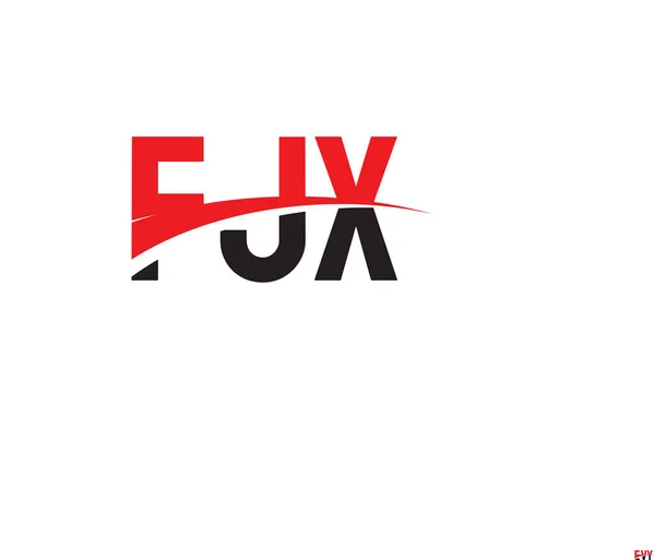Fjx Початковий Вектор Дизайну Літер Творчий Символ Корпоративної Ділової Ідентичності — стоковий вектор