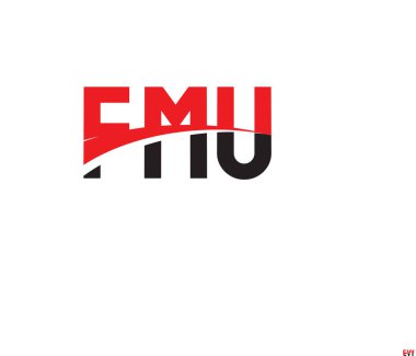 FMU ilk harf logo tasarım vektör şablonu. kurumsal iş kimliği için yaratıcı sembol.