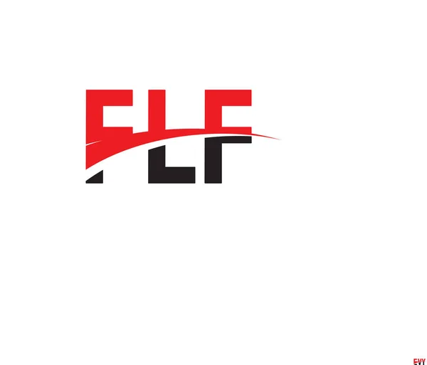 Flf Eerste Letter Logo Ontwerp Vector Template Creatief Symbool Voor — Stockvector