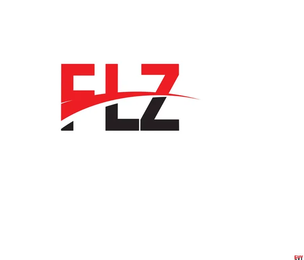 Flz Lettera Iniziale Logo Modello Vettoriale Progettazione Simbolo Creativo Della — Vettoriale Stock
