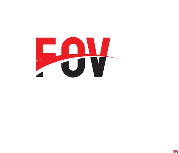 Fov Eerste Letter Logo Ontwerp Vector Template Creatief Symbool Voor — Stockvector
