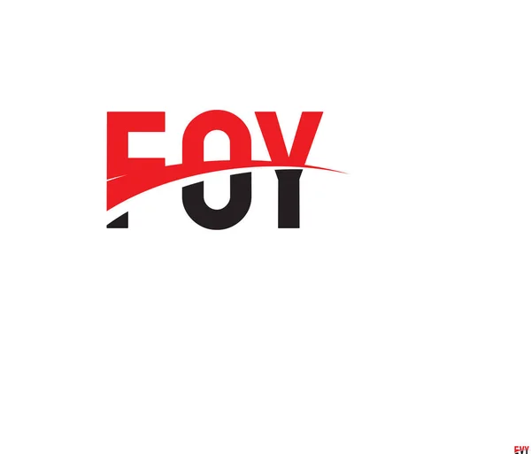 Πρότυπο Φορέα Σχεδιασμού Λογότυπου Αρχικού Γράμματος Foy Δημιουργικό Σύμβολο Εταιρικής — Διανυσματικό Αρχείο