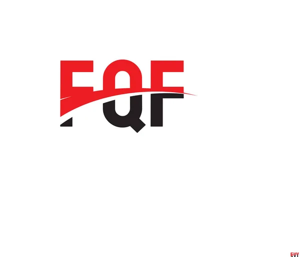 Αλφάβητα Γράμματα Διανυσματική Απεικόνιση Κόκκινα Μαύρα Αρχικά Γράμματα Fqf — Διανυσματικό Αρχείο