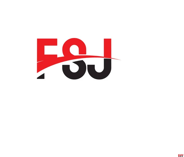 Fsj Anfangsbuchstaben Logo Design Vektor Vorlage Kreatives Symbol Für Corporate — Stockvektor