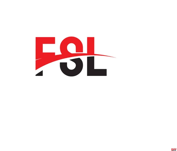 Fsl初始字母标志设计向量模板 企业身份的创意符号 — 图库矢量图片