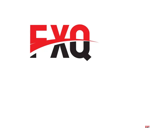 Fxq Initial Letter Logo Design Vector Template Creative Symbol Corporate — Stock Vector