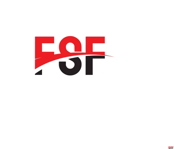 Πρότυπο Φορέα Σχεδιασμού Λογότυπου Αρχικού Γράμματος Fsf Δημιουργικό Σύμβολο Εταιρικής — Διανυσματικό Αρχείο