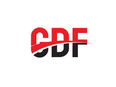 GDF ilk harf logo tasarım vektör şablonu. kurumsal iş kimliği için yaratıcı sembol.