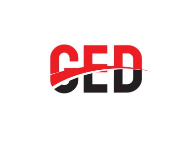 GED ilk harf logo tasarım vektör şablonu. kurumsal iş kimliği için yaratıcı sembol.