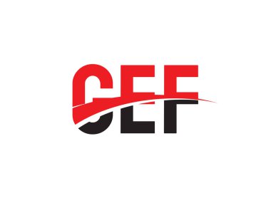 GEF ilk harf logo tasarım vektör şablonu. kurumsal iş kimliği için yaratıcı sembol.