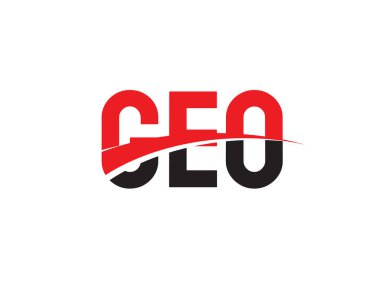 GEO ilk harf logo tasarım vektör şablonu. kurumsal iş kimliği için yaratıcı sembol.