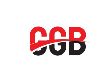 logo tasarımı, vektör illüstrasyonu, kırmızı siyah ilk harfler, GGB
