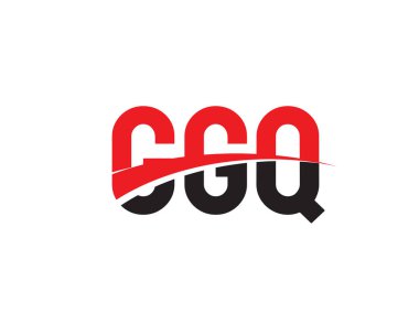 logo tasarımı, vektör illüstrasyonu, kırmızı siyah ilk harfler, GGGQ