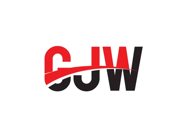 Gjw Начальный Дизайн Логотипа Буквы Векторный Шаблон Креативный Символ Фирменного — стоковый вектор