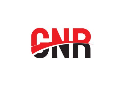GNR ilk harf logo tasarım vektör şablonu. kurumsal iş kimliği için yaratıcı sembol.