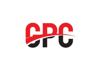 GPC ilk harf logo tasarım vektör şablonu. kurumsal iş kimliği için yaratıcı sembol.