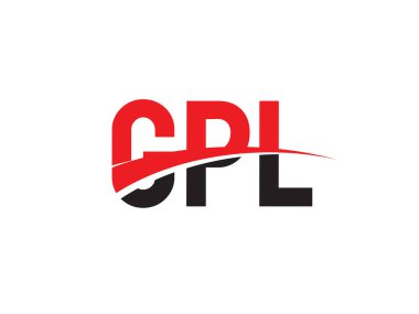 GPL ilk harf logo tasarım vektör şablonu. kurumsal iş kimliği için yaratıcı sembol.