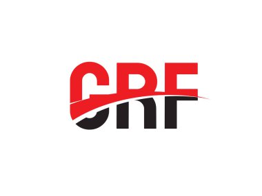 İlk harfler, logo tasarımı, vektör illüstrasyonu, kırmızı siyah harfler, yazı tipi parafı, GRF