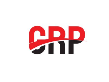 İlk harfler, logo tasarımı, vektör illüstrasyonu, kırmızı siyah harfler, yazı tipi parafı, GRP