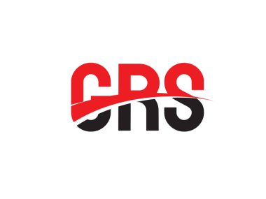 İlk harfler, logo tasarımı, vektör illüstrasyonu, kırmızı siyah harfler, yazı tipi parafı, GRS