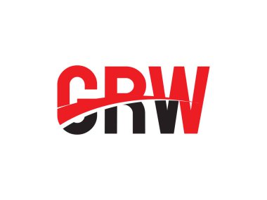 İlk harfler, logo tasarımı, vektör illüstrasyonu, kırmızı siyah harfler, yazı tipi parafı, GRW