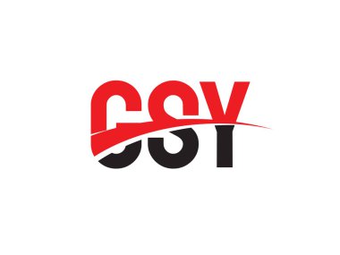 GSY ilk harf logo tasarım vektör şablonu. kurumsal iş kimliği için yaratıcı sembol.