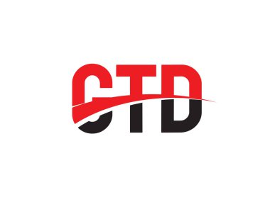 GTD ilk harf logo tasarım vektör şablonu. kurumsal iş kimliği için yaratıcı sembol.