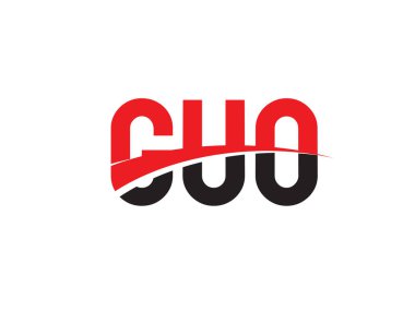 GUO ilk harf logo tasarım vektör şablonu. kurumsal iş kimliği için yaratıcı sembol.