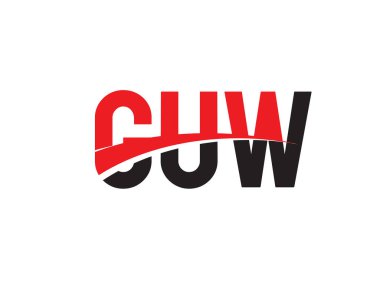 GUW ilk harf logo tasarım vektör şablonu. kurumsal iş kimliği için yaratıcı sembol.