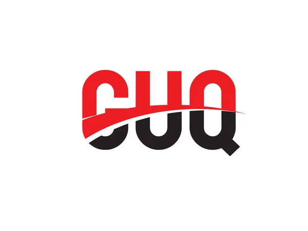 Guq Iniziale Lettera Logo Modello Vettoriale Progettazione Simbolo Creativo Della — Vettoriale Stock