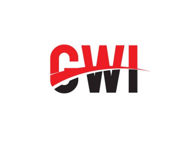 GWI ilk harf logo tasarım vektör şablonu. kurumsal iş kimliği için yaratıcı sembol.