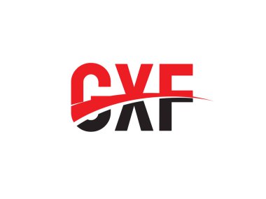 GXF ilk harf logo tasarım vektör şablonu. kurumsal iş kimliği için yaratıcı sembol.