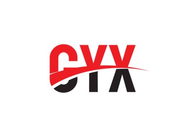 GYX ilk harf logo tasarım vektör şablonu. kurumsal iş kimliği için yaratıcı sembol.