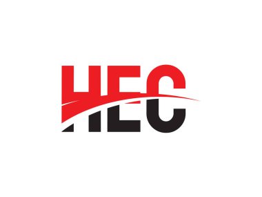 HEC Harfleri İlk Logo Tasarım Vektörü İllüstrasyonu 